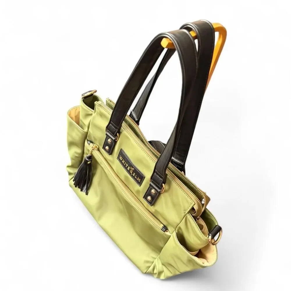 White Elm Gemini Mini Convertible Backpack Tote Olive Green Black 3 Way Bag